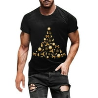Majice za muškarce Modni muškarci Jesen zimski casual s kratkim rukavima Božićni 3D tiskani majica modna