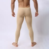 Muški dugi Johns Donje rublje Meke ledene svilene elastične pantalone za noge za hlače