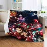 Anime Poster Demon Slayer-Deketa i bacanje modnog kreveta pokrivač lagan zagrijavajući za krevet na