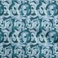 Onuone pamučne svilene teal plave tkanine apstraktni obrtni projekti Dekor tkanina štampan dvorište