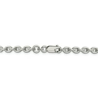 Sterling srebrna veza kabel ogrlica lančana privjesak Privjesak šarm okrugli fini nakit Idealni pokloni