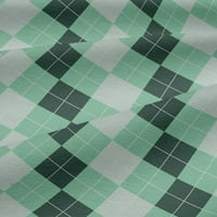 Onuone pamučni dres mint zelene tkanine Argyle Provjerite DIY odjeću pretežanje tkanine za ispis tkanine