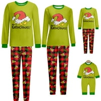 Grinch Božićna porodica koja odgovara pidžami set grinch tiskane žene muškarci djeca beba dugih rukava