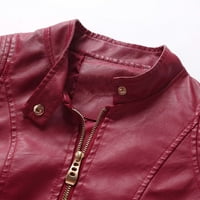 GATHRGYP dugih rukava za žene ispod 5 dolara, modna ženska jakna Čvrsta dugi rukav džepni patentni zatvarač