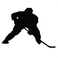 Hokej na ledu SILHOUETE Zidne naljepnice od Wallmonkeys Ogulja i palica Grafika WM108168