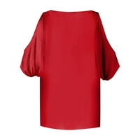 Smihono ženska modna prelaza Prodaja hladnog ramena kratki rukav ženski vrhovi udobnih čvrstih tina