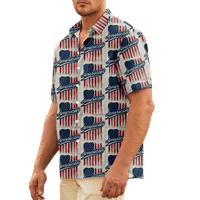 4. jula muška havajska majica SAD Nacionalna zastava Grafički majica majica 3D Ispis dnevno praznici