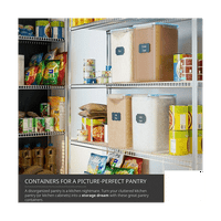 Kontejner za brašno i šećer sa poklopcima - nepropusno kuhinja i ostava za pohranu od pohrane hrane