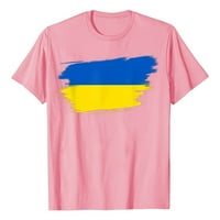 Ženski vrhovi Žene Ležerne prilike cvjetne ispis bluza Kratki rukav labav top majica Tee Blue S