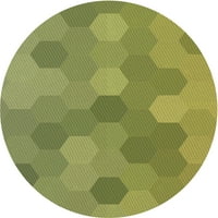 Ahgly Company Machine Persible Okrugli kružni prostirke zelene zelene površine, 6 'Round