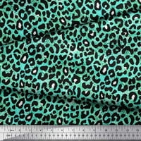 Soimoi zelena pamučna pamučna tkanina Leopard Životinjski kožni dekor tkanina Široka