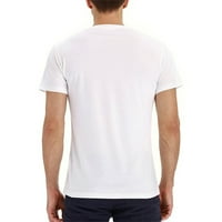 Muški casual Slim Fit Basic kratki rukav modni majica okrugli vrat Ljetni vrh, bijeli, m
