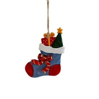 Božićna smola Privjesak Božićna čarapa poklon paket kuća privjesak Božićni ukras za snjegović božićni