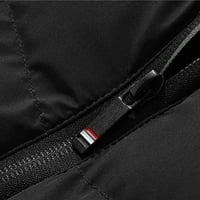 Haxmnou prsluk sa džepom Muški prsluk kardigan Visoki ovratnik Muški topli zip Muški kaputi Black XL