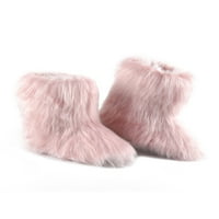 Daeful Ladies čizme Comfort Winter Boot Plish obloge tople cipele Hladno vrijeme Fluffy casual klizanje na kućnoj cipeli ružičasto 6