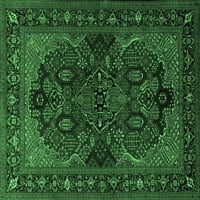 Ahgly Company Zatvoreni pravokutnik Perzijski Emerald Green Tradicionalni predio, 2 '3'