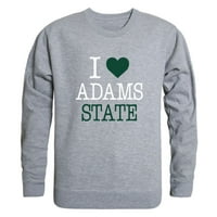 Love Adams State University Grizzlies Fleece Crewneck Pulover Dukserirt