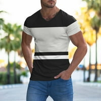 Zrbywb moda novi muški vrhovi majica muški casual slim fit s kratkih rukava s majicama pamučna mešana