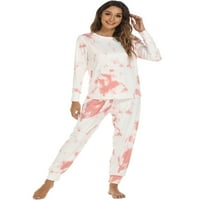 Jesen i zimski salon setovi Pajamas Tie-Dye hlače sa dugim rukavima za žene