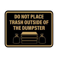 Znakovi Bylita Classic uramo Ne stavljajte smeće izvan znaka smeća - mali