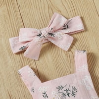 Odijelo za tinejdžerske slatke cvijeće print kabelski snop za bebe puzeći odjeća pamučna odjeća za djevojčice