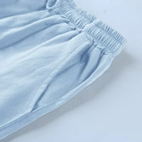 Asdoklhq muški kratke hlače Atletska odobrena za crtanje elastične čvrste boje labave povremene pet