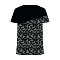 Cofeemo ženske majice modni ispisani kvadratni vrat kratkih rukava kratkih rukava bluze gumb proreza