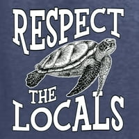 Divlji bobby poštuje mještane uštede naše oceane kornjače životinje muškarci grafički tee, vintage heather