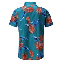 Modne Muške majice Havajski tiskani Spring Spring Spring Summer Casual Leisure Beach Odmor za odmor
