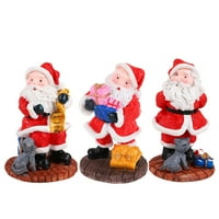 Božićne smole Santa Claus Dekoracije Santa Claus Figurine Micro Pejzažni ukras za Xmas Holiday Party
