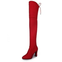 Čizme za žensku pad i zimski patentni patentni zatvarač seksi šiljasti elastičnosti Čvrsto boje cipele
