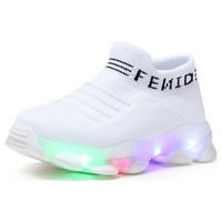 Sdjma Djeca dječja dječaka dječaka Pismo mrežice LED svjetlosne čarape Sportske ručke cipele