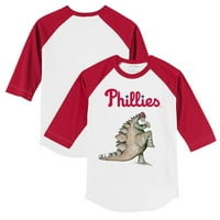 Mladića Tiny Turpap bijeli Philadelphia Phillies Stega 3 majica 4 rukava