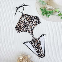 Mikilon žene jednodijelni Leopard izdubili bikini push-up jastuk kupaći kostim kupaći odjeća ženskim