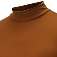 Yunmic košulje ljeto Novo jesen i zima s visokim vratnim bojama tanka majica za dno dugih rukava