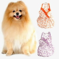 Shulemin kućna suknja, haljina za pse cvjetna tiskana mekana tekstura pamučna kućna ljubimca mačka chihuahua
