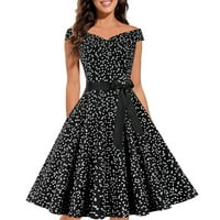 Ležerne haljina bez rukava za žene ženska vintage haljina 1950-ih Polufalne haljine za žene plus veličinu