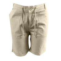 Hinvhai Plus veličine hlače za čišćenje muških pamučnih i konoplja Hlače za pantalone Capris Hlače hlače