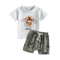Ljetna odjeća zapadnih dječaka 3Y CAVI PRINT kratkih rukava majica Casual Hrafs Toddler Boy Outfits