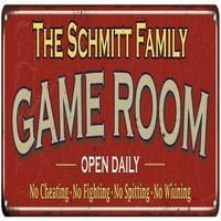 The Schmitt Family Crvena igra Soba Metalni znak 108240038808