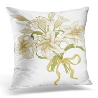 Ljiljana gomila ljiljana preko bijelog cvijeća jastuk jastučni jastuk