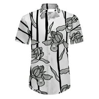 Sanbonepd Muške haljine Custom Logo Muške havajske majice Postavlja kratki rukav Ležerni gumb dolje