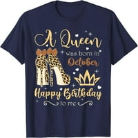 Kraljica je rođena u oktobru rođendan za ženske majice za djevojke Leopard