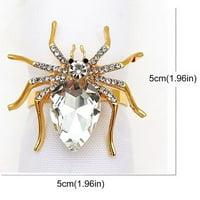 Sehao Halloween Crystal Spider Creative Creative Storage Storage prsten za ukrašavanje ubrusa