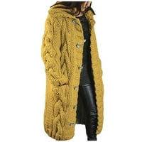 Ženski zimski kaputi Ženski kapuljač Kardigan Velike veličine Džemper Džepne grudi dugih rukava kaput