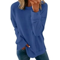 Homchy pulover vrhovi za žene okrugle vrat pamučne košulje casual modna majica casual kratki rukav