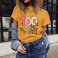 Bluze za žene Business Ležerne prilike Happy 100. dan školske majice Ženska majica kratkih rukava kratkih