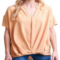 Niveer dame casual v izrez majica za žene Osnovne vrhove Provjerite ispis Street Street modna bluza