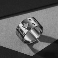 Nakit šuplji zvjezdani srčani prstenovi za žene Muškarci Splice Otvori Podesivi parovi Prsteni nakit