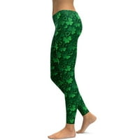 Frehsky Yoga Hlače Ženska jastučića Sretno Zelene hlače Ispiši gamaše mršave hlače za jogu trčeći pilates